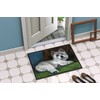 Caroline's Treasures PPP3287MAT Westie Wake Up Doormat 18x27 Front Door