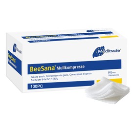 Meditrade Gauze Dressings, Non-Sterile, 8-Ply, 5 x 5 cm, Pack of 100