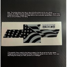 3M™ Fits 2015-2024 Chevy Colorado *ONLY* DOMED USA flag overlay*PRECUT - 2021-2024 FRONT