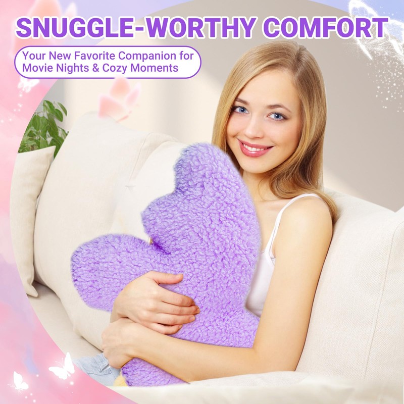 EVOLVEOVER Butterfly Throw Pillow for Girls & Adults - Plush