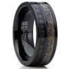 Metal Masters Co. Men's Tungsten Ring Wedding Band Real Deer