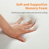 HOMBYS Memory Foam Bed Mattress Topper with Removable Cover, Massage