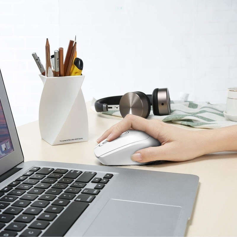 Wireless Mouse for Laptop, 2.4G Wireless Ergonomic Optical Cordless Mobile