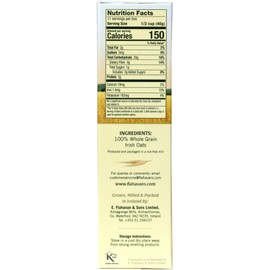 Flahavan’s Irish Rolled Oats, 16 Ounce. Quick Cooking Oatmeal, Ready in 3 Minutes. 100% Whole Grain Oats, Non-GMO Verified, Field to Spoon [Pack of 3]