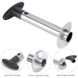 Pineapple Slicer Stainless Steel Pineapple Peeler Pineapple Slicer Core Remover with Removable Handle Upgraded Fruit Cutter for Home & Kitchen