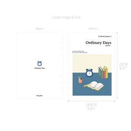 Monolike A5 Ordinary Days Diary Set, Desk - Academic Planner Weekly & Monthly Planner with PVC Cover, Zipper bag