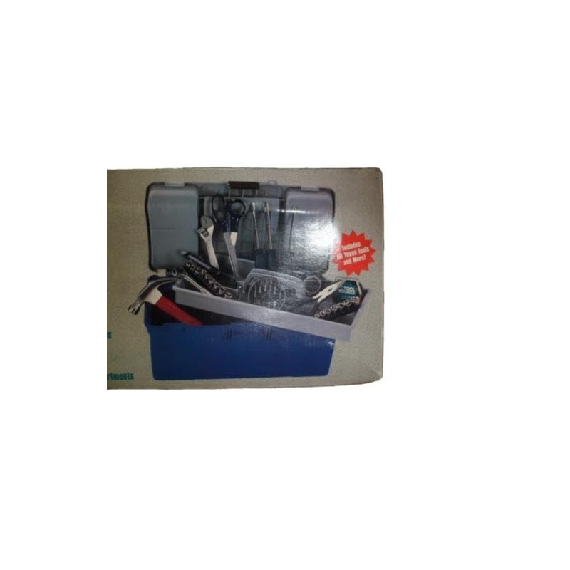 52 Pc. Home/Apartment Tool Box Set Includes Basic Tools For