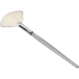 Dioche Cepillo de Abanico para Mascarilla, Aplicador Facial Plano Cosmético con Mango Transparente para Salón de Belleza