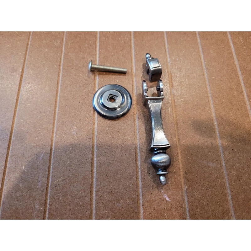 Ajax vintage pendant pull for cabinets drawers in antique pewter