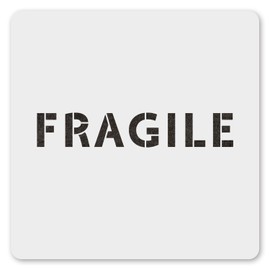 MAGJUCHE Fragile Characters Stencil 12 Inches, Reusable Stencil for Wall Painting DIY Crafts Decor