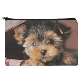 GRAPHICS & MORE Yorkie Yorkshire Terrier Puppy Dog in Briefcase Trunk Suitcase Makeup Cosmetic Bag Organizer Pouch