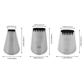 Symphony Wire Tips, Stainless Steel Icing Piping Nozzles For Pastry Fondant Tools (D)