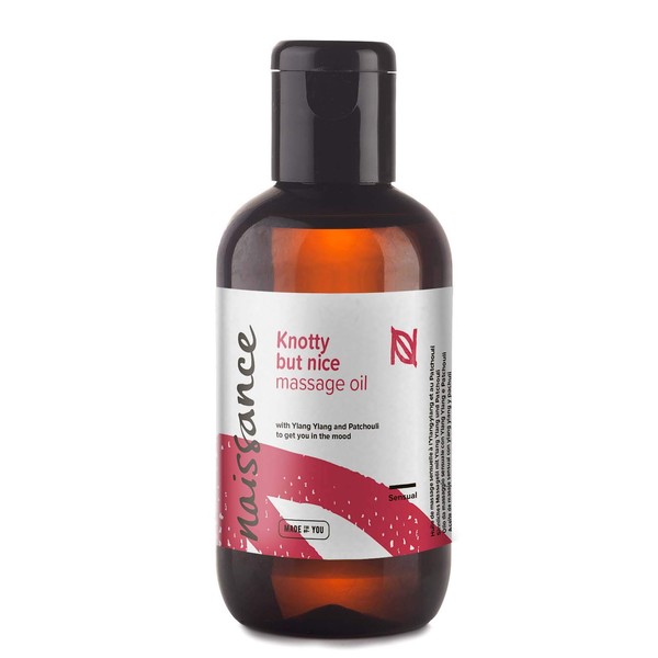Naissance Knotty but Nice - Sensual & Aphrodisian Massage Oil 100ml 100% Natural Blend of Grape Seed Oil and Essential Oils