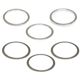 FregocS BIC-HSS-AL-6p Bicycle Headset Spacer, Convenient, Set of 6, Aluminum (1-1/8 inch, Thickness 0.3mm-3mm)
