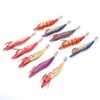 10Pcs Hard Bait Squid Jig Fishing Lure Octopus Wooden Shrimp