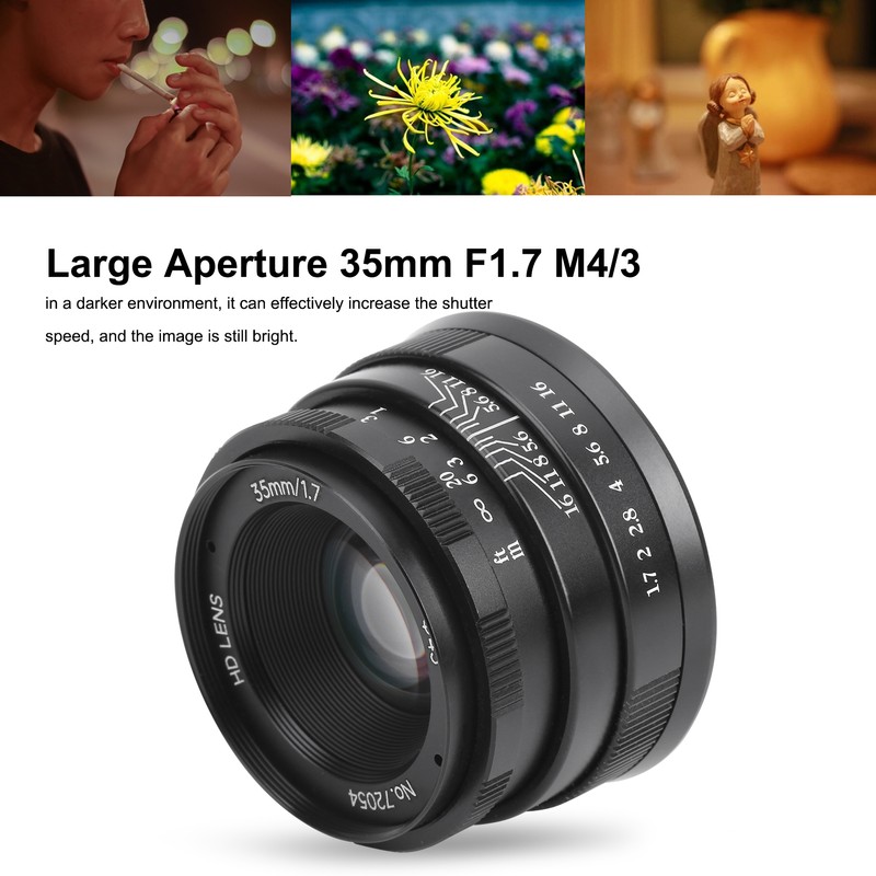 NEWYI 35mm F1.7 M4/3 Mount Large Aperture Portrait Fixed Focus