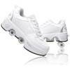 Kick Roller Skates - Double-Row, Retractable Deformation Shoes That Turn