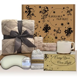 Get Well Soon Gift Basket for Women,Encouraging Care Package for Recovery,Cozy Blanket & Self-Care Essentials