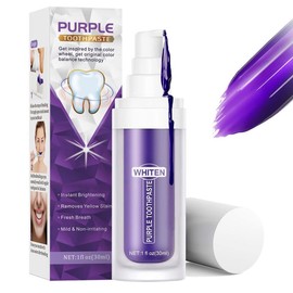 Purple Toothpaste for Teeth Whitening - Instant Whitening Colour Corrector Serum - Purple Toothpaste Whitening for Neutralizes Tooth Stains - Color Corrector