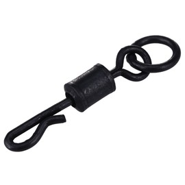 NEWSHOT 20 x 8# Q-Shaped Swivel for Carp Fishing Tackle Quick Change Connector Rolling Covert Flexi-Ring Kwik Lok Swivels