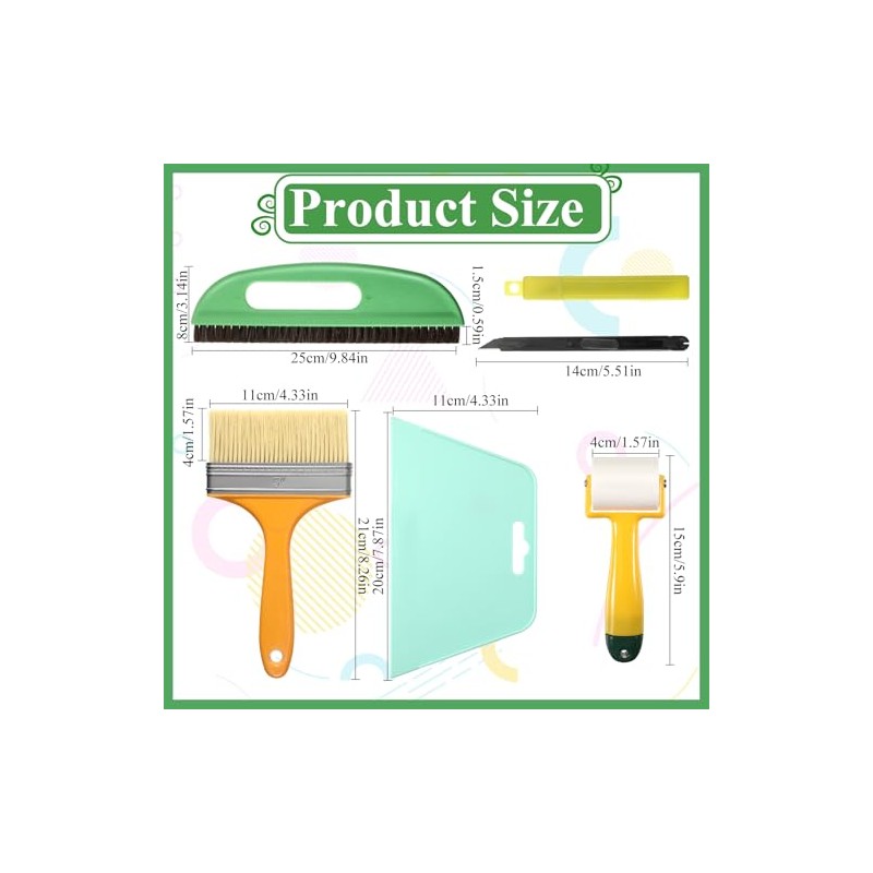 Wallpaper Smoothing Tool Kit, Wall Paper Stick Tool Set, with