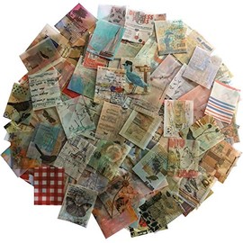 Vintage Scrapbooking Material Paper Set Retro Abstract Geometry Manuscript DIY Decoration for Art Craft Scrapbook Album Planner Diary Book Journal Card Decor