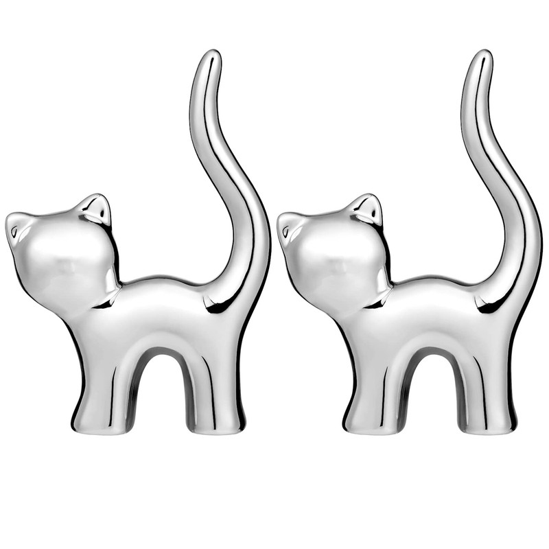 BESTOYARD Cat Ring Holder Ring Holder Ring Display Stand Cat