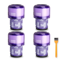 Fanulter 4 Pack V11 Vacuum Filters Replacement for Dyson-V11 Animal V11 Torque Drive V11 Extra V11 Complete V15 Detect V15s Detect Submarine Cordless Vacuum Cleaners, Replace Part # 970013-02