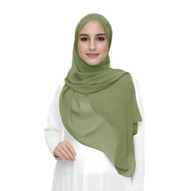 Lina & Lily Women's Muslim Premium Chiffon Hijab Headscarf Scarf Made of Lightweight Fabric, Helloliv