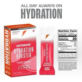 Gatorade Hydration Booster Electrolyte Drink ,Strawberry Watermelon 2.1 oz, 6 PK