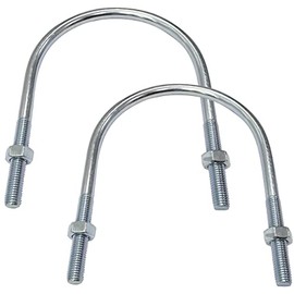 AERZETIX - C48548 - Set of 2 U bolts and 4 nuts - U-bolt - M12-193x135mm - made of galvanised carbon steel - for pipelines