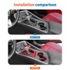 JeCar 3pcs for Challenger Red Interior Trim Kit Interior Accessories