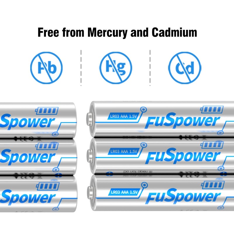 Fuspower AAA Battery Triple a Batteries LR03 1.5V Alkaline Battery