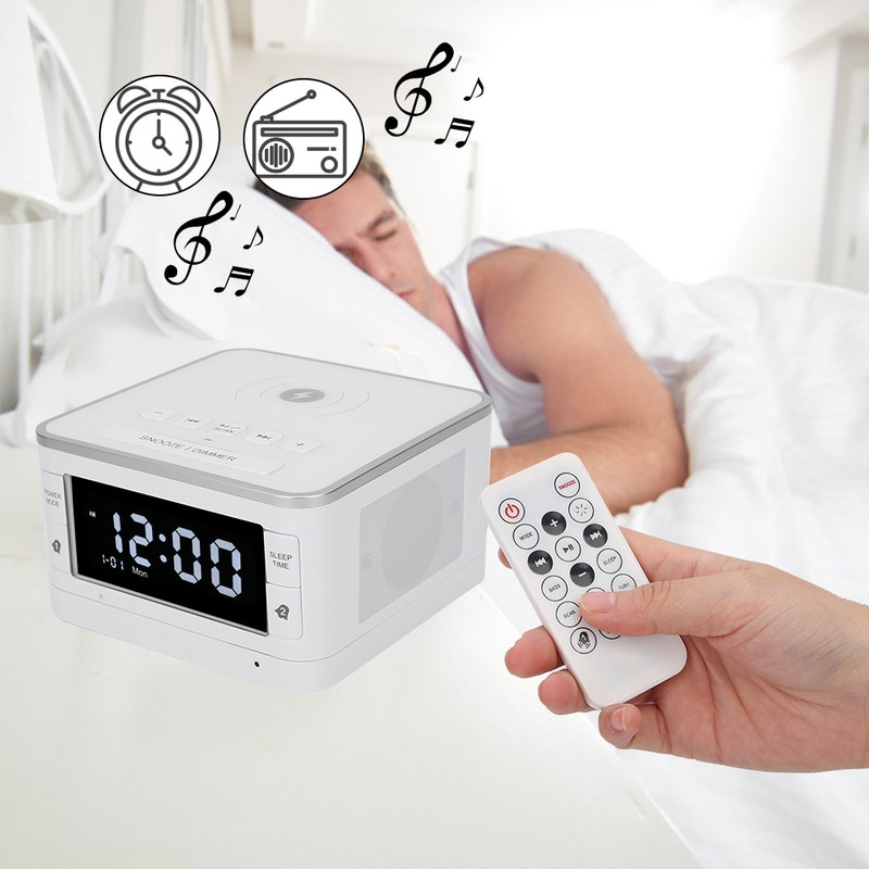 Bluetooth Speaker Player Wireless Charging Digital Alarm Clock