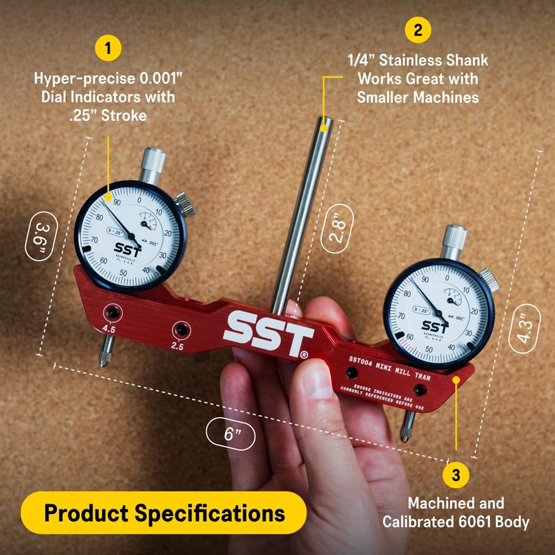 SST - Mini Mill & Lathe Tramming System - Tram,