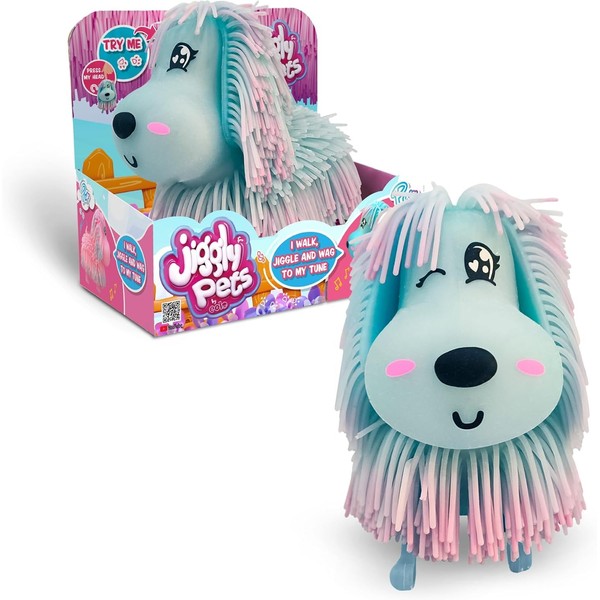 Jiggly Pets JGG03200 Blue Dog Walking, Dancing and Moving to