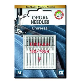 Organ Needles Pack of 10 Universal Sewing Machine Needles 130/750H 60/8