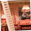 ORFOFE Miniature Ladder Wooden Tiny Ladder 1/12 Scale Mini House