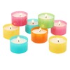 Stonebriar 96 Pack Multicolor Tea Lights, Colorful Tea Candles, Unscented,