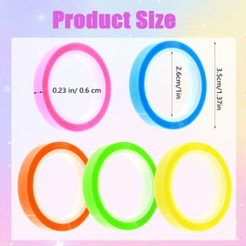 5 Rolls Highlighter Tape Colored Tape Pet Transparent Fluorescent Neon Removable Tapes Tags for Students Teachers Reading Taking Notes at Class Home Office（5 Colors,1.37× 0.23 Inches