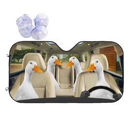 PURKCUYERT Car Windshield Sun Shade Duck Driving Car Sunshade for Car Truck SUV,Blocks UV Rays Keep Vehicle Cool Folding Auto Sunshades Car Sunscreen (55x29inch)