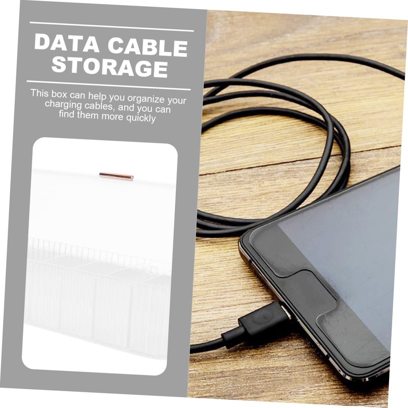 Gadpiparty Cable Management Box Durable Cord Storage Case for Home