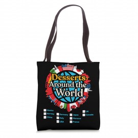 Vacation Desserts Around The World Countries Showcase Tote Bag