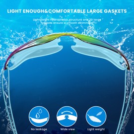 [Mieny] ミラー Vanquisher 2.0 水泳ゴーグル 水泳 パノラマ水泳ゴーグル 大人用 メンズ レディース ユース キッズ