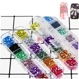Baluue 2000pcs Glitter Nail Tips Shades of DIY Nail Art Decorations for Stunning Manicures and Easy Application Natural Artificial