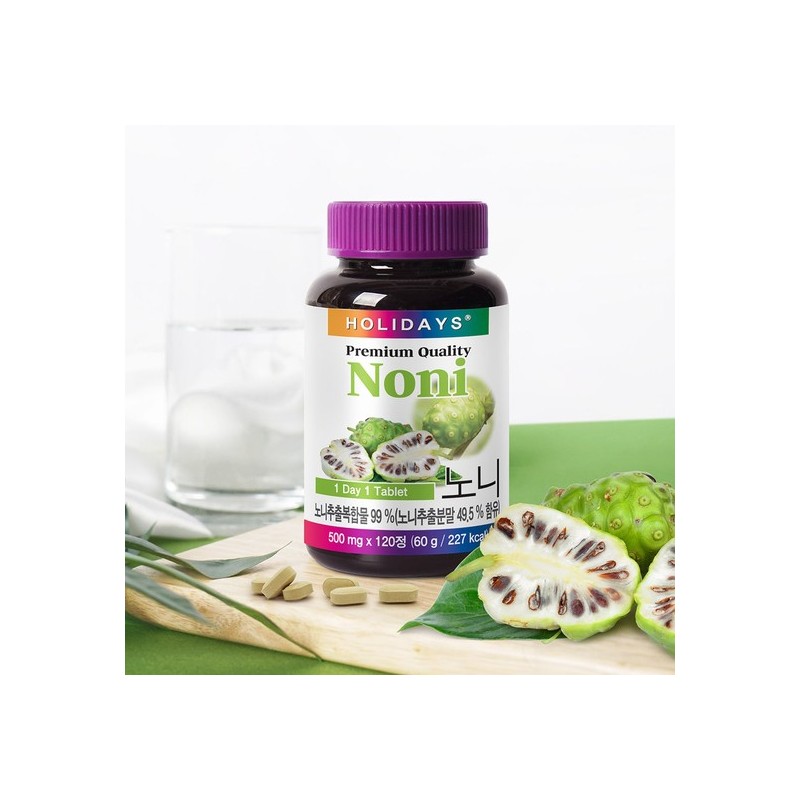 Holidays Noni 120 Tablets, 3 Bottles (12-Month Supply) / 홀리데이즈