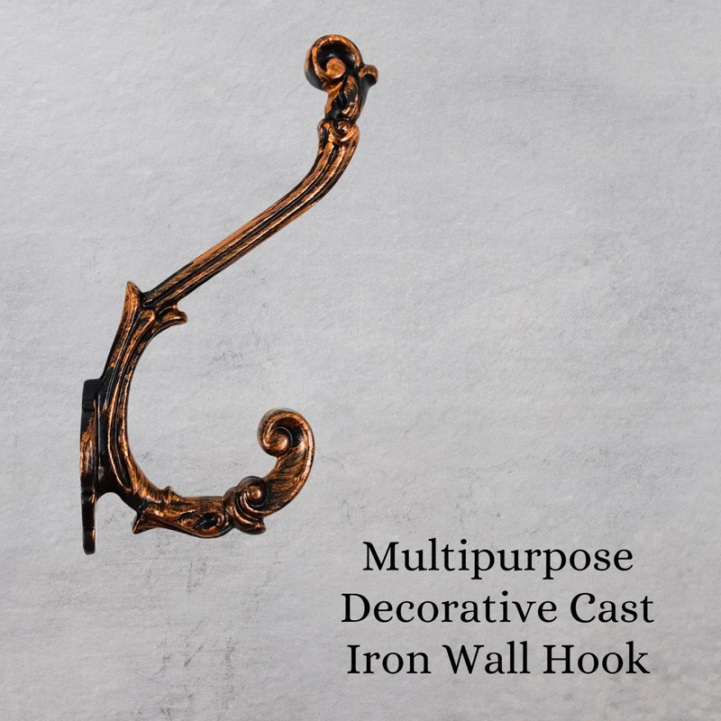 AYZCORP Set of 3 Cast Iron Antique Design Coat Hooks