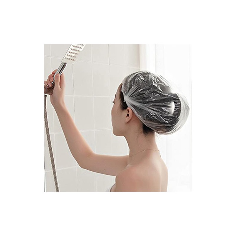 Outanaya 200 Gorros de Baño Desechables Impermeables de Pe Blancos