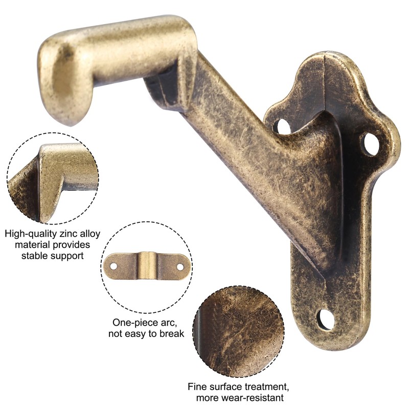 RealPlus Handrail Stair Bracket 3" Staircase Heavy Duty Hand Rail