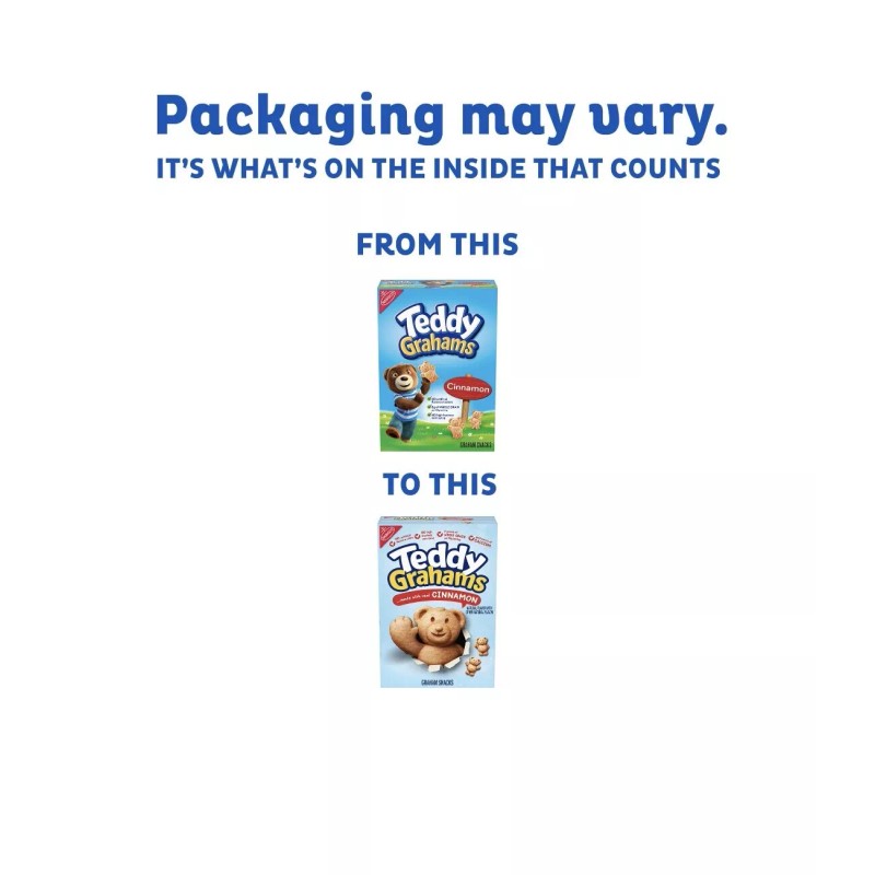 Nabisco Teddy Grahams Cinnamon Graham Snacks Bear Cookies 10oz Carton